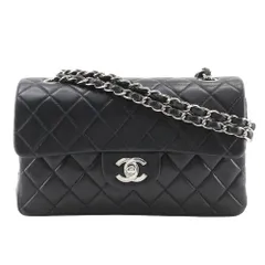 【CHANEL】シャネル マトラッセ23 ダブルチェーンショルダー ダブルフラップ A01113 ラムスキン 黒 レディース ショルダーバッグ