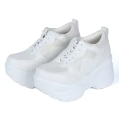 訳あり 新品 厚底スニーカー レディース 歩きやすい 軽量 黒 白 ローカット 9cmヒール メッシュ ダッドシューズ 厚底 紐靴 ホワイト ブラック 通学 高校生 脚長 韓国 合成皮革 No.1671 LOVEHUNTER ラブハンター