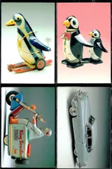 ux367 TIN TOYS 1996 カード 4枚セット ペンギンスキーヤー キャデラック まとめ カード