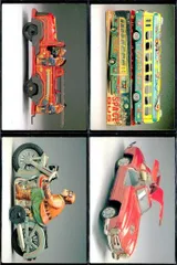 ux367 TIN TOYS 1996 カード 4枚セット 消防車 ハーレーダビッドソン まとめ カード