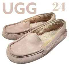 アグ　UGG ムートン　モカシン　アンスレー　24cm 薄いピンク