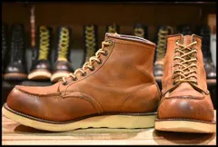 【9E 良品 羽タグ】レッドウィング 875 アイリッシュセッター 茶 オロイジナル モックトゥ 編み上げ ブーツ redwing HOPESMORE【GA338】