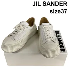 ジルサンダー JIL SANDER プラットフォーム スニーカー 厚底 ラバーソール チャンキー ラウンドトゥ 白 牛革 37 24cm レディース 6D053のサムネイル