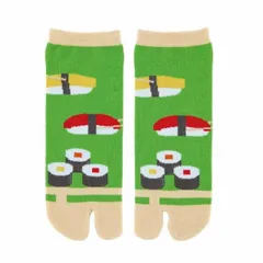 日本製 キッズ 足袋ソックス 靴下 寿司 子ども用フリーサイズ かかと無し