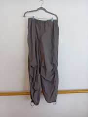 GU ドローストリングパンツ／グレー系／XLサイズ／ナイロン＆ポリエステル／軽量・撥水
