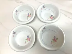 【中古】花柄サラダボウル　4個セット
