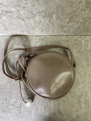 【中古】IL BISONTE ｲﾙﾋﾞｿﾞﾝﾃ ｼｮﾙﾀﾞｰ ｻｰｸﾙ ﾊﾞｯｸﾞ ﾚｻﾞｰ 刻印 ﾛｺﾞ ｲﾀﾘｱ製 ITALY ﾌﾞﾗｳﾝ  33952240