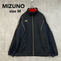 MIZUNO ミズノ ブレスサーモ 中綿 ウォーマーシャツ M 黒 金 ウィンドブレーカー ジャケット 発熱素材 防寒 ウェア 裏起毛 スポーツ トレーニング ランニング ゴルフ 野球 サッカー テニス 陸上 部活 上着 アウター ★ ◇■