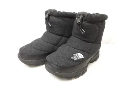 26k-067h【中古】THE NORTH FACE ザ・ノースフェイス ヌプシ ウール ショート ブーツ チャコール 23.0cm
