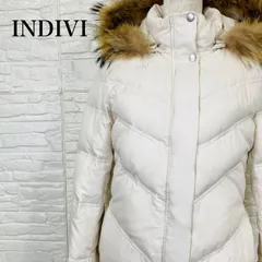 INDIVI インヴィディ ダウンジャケット フード ファー アウター 0170K