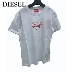【セール / 人気】新品・未使用 DIESEL ディーゼル 半袖 Tシャツ トップス ロゴ コットン カジュアル レディース A11120 0HERA 100 ホワイト