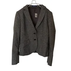 【美品】NEWYORKER テーラードジャケット グレー 7AR【ZK78】