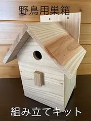 野鳥用巣箱　組み立てキットA （前扉タイプ）夏休み工作、PTA活動、親子工作教室、自由研究、野鳥観察、クリスマスプレゼント　シジュウカラ用　072
