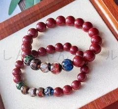 金運アップの貔貅パワーストーンブレスレット高含有量の朱砂入り 五路財神ブレスレット !-利用不可文字-! 金?木?水?火?土の五行エネルギー
