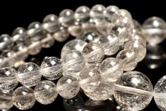 高透明 ホワイトアンフィボールインクォーツ　8.5mm　ブレスレット 1個売り パワーストーン 天然石 _BG6235-85