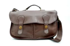 オールド コーチ ヴィンテージ 9119 ショルダーバッグ メッセンジャー ターンロック 大容量 レザー 茶 ブラウン COACH 4917h