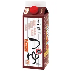 創味食品 創味のつゆ あまくち 500ml紙パック×6本入| 送料無料 一般食品 調味料 つゆ 希釈用 めんつゆ 500ml紙パック ストック 料理 飲食店 ケース買い まとめ買い 業者 仕入れ 大量 出汁 そばつゆ うどんつゆのサムネイル