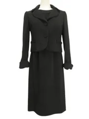 ランバン LANVIN ノワール NOIR ブラックフォーマル アンサンブル セットアップ ワンピース ジャケット 36 黒