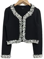 トゥービーシック TO BE CHIC ニット カーディガン ジャケット II ラメ ブラック ホワイト グレー 黒 白 長袖 トップス