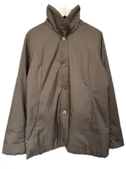 ビアスポ beaspo 中綿 ジャケット コート L カーキグレー 長袖 上着 アウター