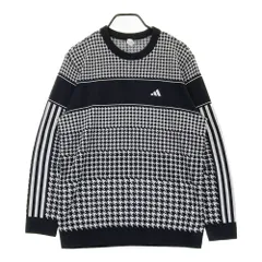 サイズ：L ADIDAS GOLF アディダスゴルフ 2025年モデル IM7300 長袖 ニットセーター チェック柄 ブラック系 [240101611556] ゴルフウェア メンズ ストスト