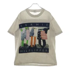VINTAGE (ヴィンテージ) 90s KERMIE HILFLIPPER カーミー ヒルフリッパー トミー ヒルフィガー ロゴ パロディ Tシャツ 半袖カットソー グレー