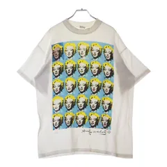 VINTAGE (ヴィンテージ) 90s ANDY WARHOL MARILYN MONROE アンディーウォーホル マリリンモンロー フロントプリント Tシャツ 半袖カットソー ホワイト