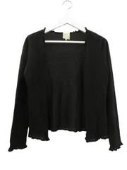 シビラ SYBILLA カーディガン ニット 長袖 レース ブラック 黒 M ウール 羽織 トップス