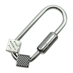 LOUIS VUITTON ルイヴィトン キューブ カラビナ メタル キーリング キーホルダー M00032 シルバー K2602-k012NP