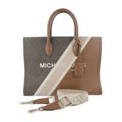 Michael Kors マイケルコース MIRELLA EW ミレラ トートバッグ 35R3G7ZT8L PVC レザー  ブラウン系  2WAY ショルダーバッグ 