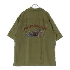 VINTAGE (ヴィンテージ) 90-00s TOMMY BAHAMA HARLEY-DAVIDSON SILK S/S トミーバハマ ハーレーダビッドソン 刺繍 シルク 半袖シャツ