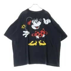 VINTAGE (ヴィンテージ) 90s DISNEY MINNIE MOUSE ディズニー ミニー フロントプリント Tシャツ 半袖カットソー ブラック