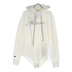 Rick Owens (リックオウエンス) ×Champion HOODED BODY チャンピオン ロゴ刺繍 プルオーバースウェットパーカー フーディー ロンパース  キッズ CW02C9227-CHFE