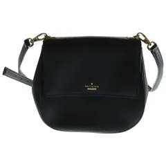 Kate Spade (ケイトスペード) ショルダーバッグ フラップ ショルダーポシェット ブラック ゴールド金具 レザー