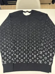 ルイヴィトン モノグラム ディグレード ニット ブラック XL