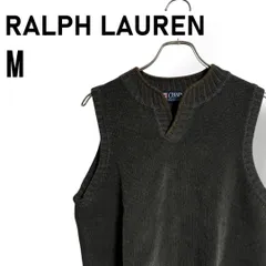 Ralph Lauren ラルフローレン ニットベスト メンズ グレー セーター ベスト 重ね着 カジュアル きれいめ トラッド【M】