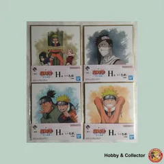 ナルト NARUTO ミニ色紙 一番くじ 4枚 ( H1 H5 H6 H7 ) ( #12553 )