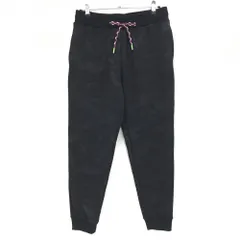 【超美品】サイコバニー ジョガーパンツ 黒 カモフラ柄地模様 迷彩 裏起毛 ストレッチ メンズ L ゴルフウェア Psycho Bunny