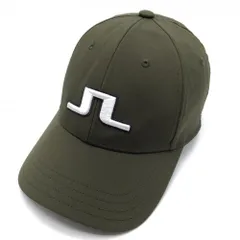 【美品】ジェイリンドバーグ キャップ ダークグリーン×白 立体ロゴ刺しゅう ONE　SIZE   ゴルフウェア J．LINDEBERG
