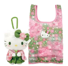 ぬいぐるみエコバッグ 抹茶着物 ハローキティ　定形外郵便