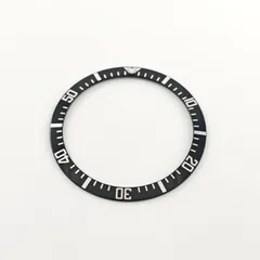 腕時計 修理交換用 社外部品 ベゼルインサート ミリタリー ブラック 黒 【対応】ロレックス サブマリーナ 1680/5513/5517等 ROLEX互換のサムネイル