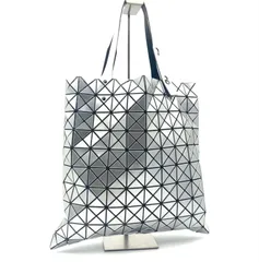 ■美品■ BAOBAO  ISSEY MIYAKE バオバオイッセイミヤケ　トートバッグ　シルバー　三角ピース　PVC×メッシュ　折り紙構造　レディース　ラグジュアリー　高級