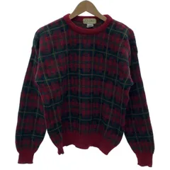 L.L.Bean　セーター　長袖　ニット　トップス　クルーネック　総柄　USA製　アウトドア　古着