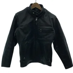 Schott　レザージャケット　シングルライダース　革ジャン　無地　フルジップ　USA製　アメカジ　古着