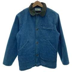 L.L.Bean　デニムジャケット　ハンティングジャケット　襟コーデュロイ　無地　フロントポケット　USA製　アウトドア　古着