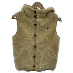 Gymphlex　ボアベスト　フルボタン　フード　無地　ワンポイント　刺しゅう　古着