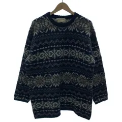 Abercrombie & Fitch　セーター　長袖　ニット　トップス　クルーネック　総柄　アメカジ　古着