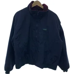 L.L.Bean　ナイロンジャケット　ハイネック　フルジップ　裏地フリース　無地　USA製　アウトドア　古着