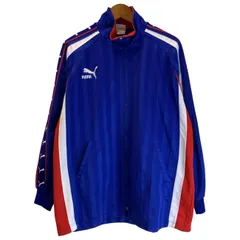 PUMA　トラックジャケット　90s vintage　90年代　OLD　ジャージ　ハイネック　フルジップ　ストライプ　ワンポイント　刺しゅう　スポーツ　古着