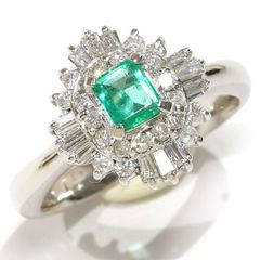 Pm900 エメラルド1.06ct ダイヤモンド0.34ct リング 5.2g - メルカリ